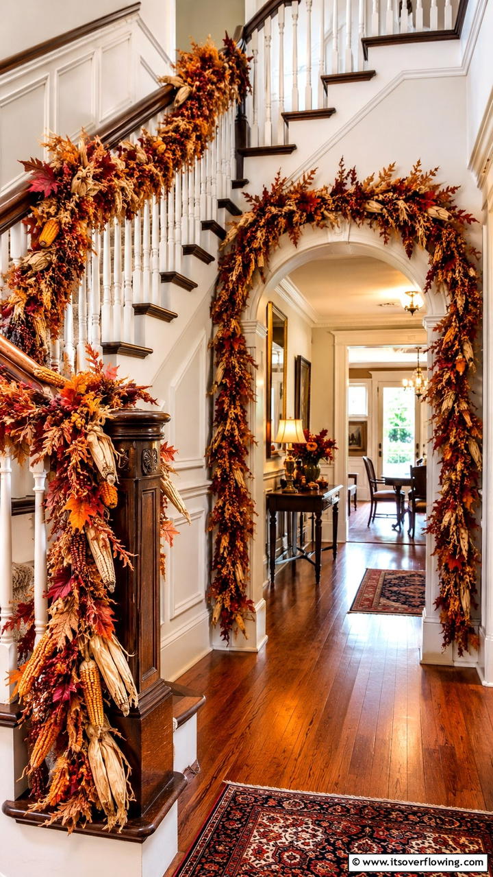 Bountiful Garland Drapery - 21 Inspiring Thanksgiving Decor Ideas to Celebrate Gratitude