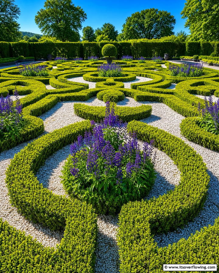 Boxwood Parterres - 25 Formal Garden Ideas- Elegant & Timeless Designs