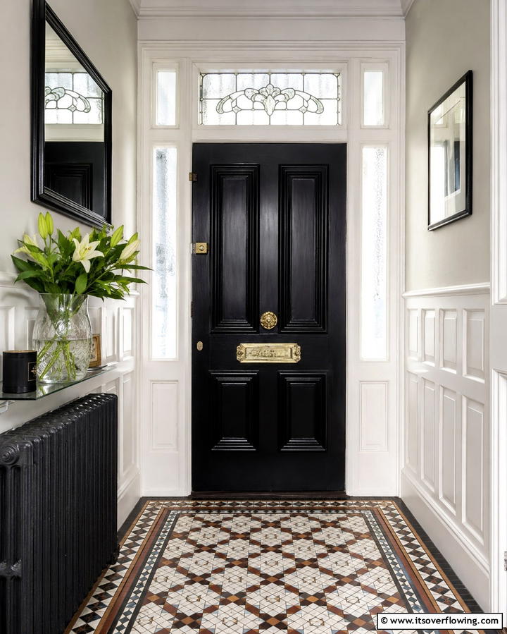 Brass Door Hardware - 25 Victorian Hallway Ideas for a Grand Entrance