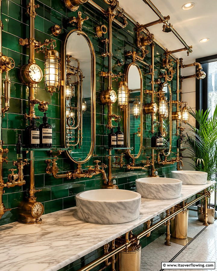 Brass Fixtures for a Luxe Industrial Touch - 25 Steampunk Interior Design Ideas for Unique Homes