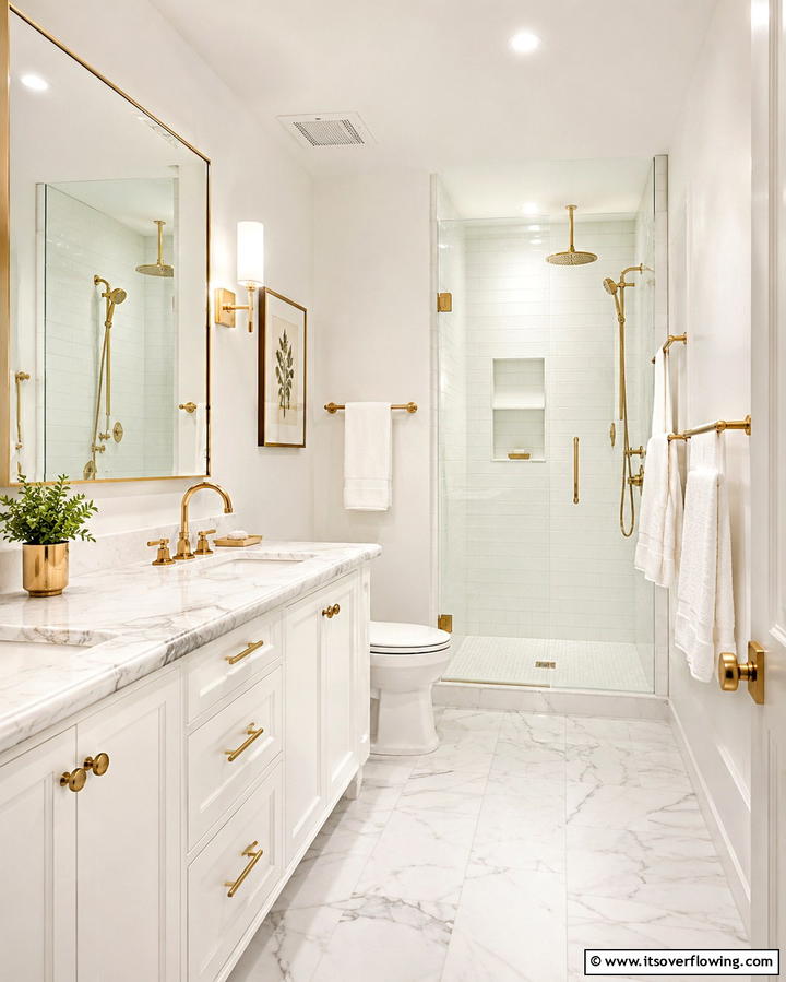 Brass Fixtures - 25 Vintage Bathroom Ideas for Classic Charm