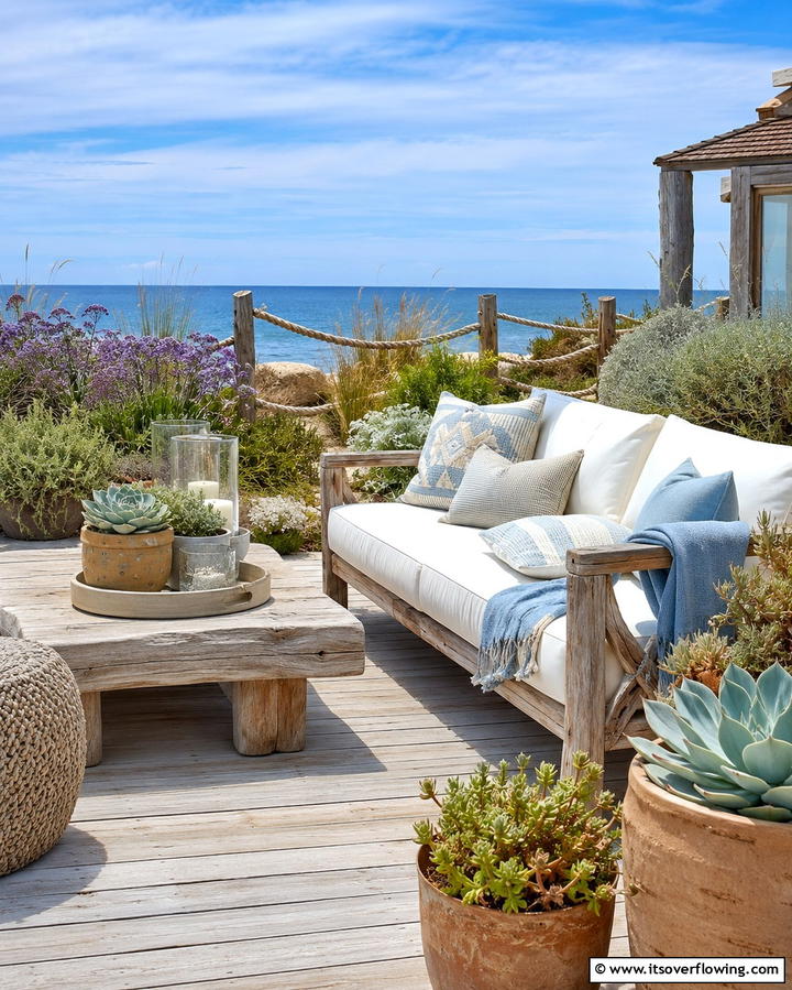 Breezy Coastal Patio - 30 Patio Garden Ideas for Lush Small-Space Greenery