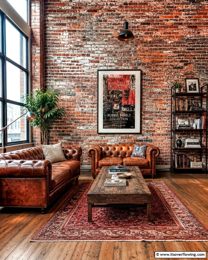 Brick Accent Wall - 25 Creative Office Accent Wall Ideas to Inspire Your Space