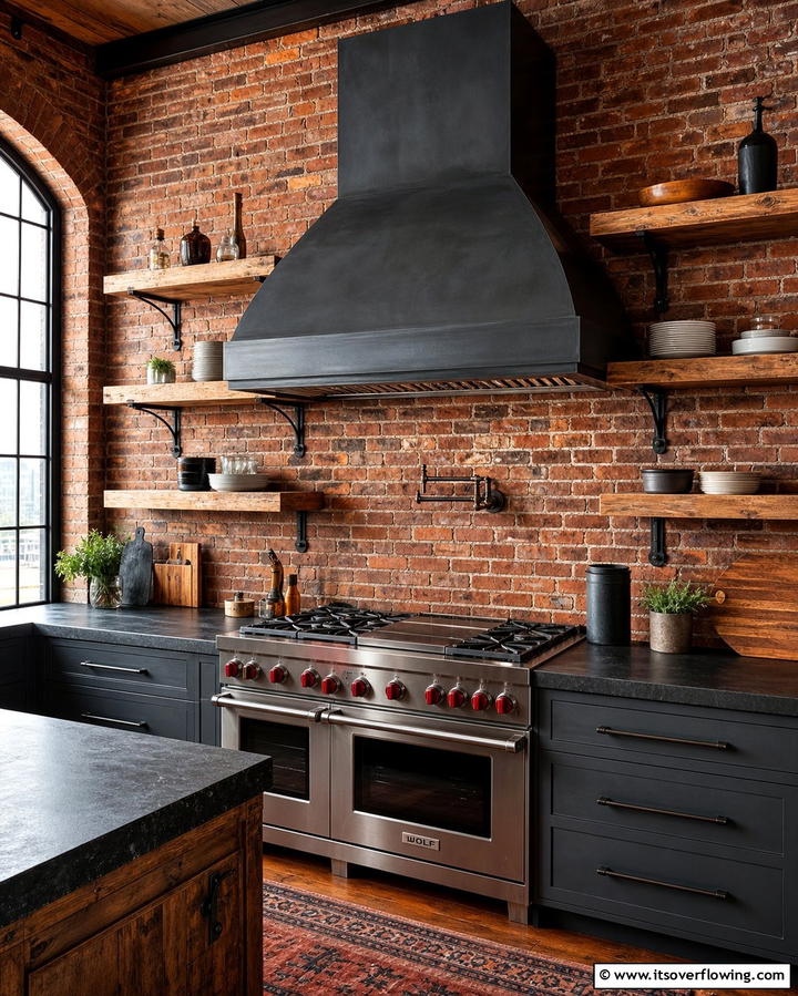 Brick Backsplash - 25 Traditional Kitchen Ideas for Timeless Elegance