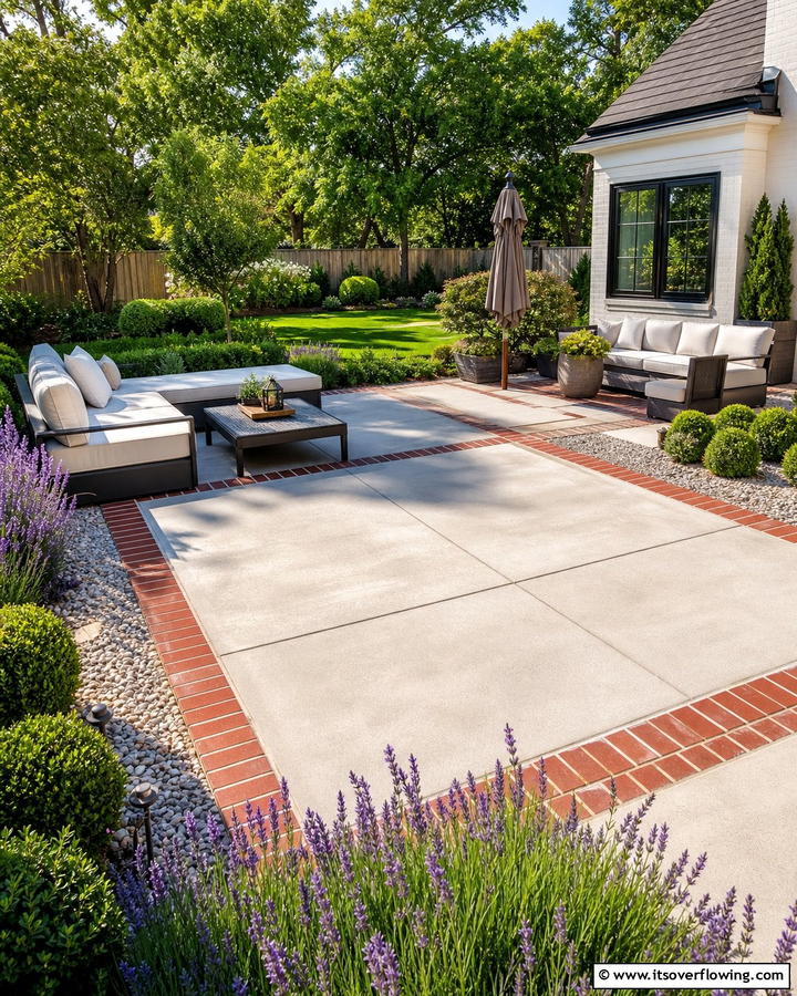Brick Border Accents - 25 Creative Brick Patio Ideas for Your Backyard