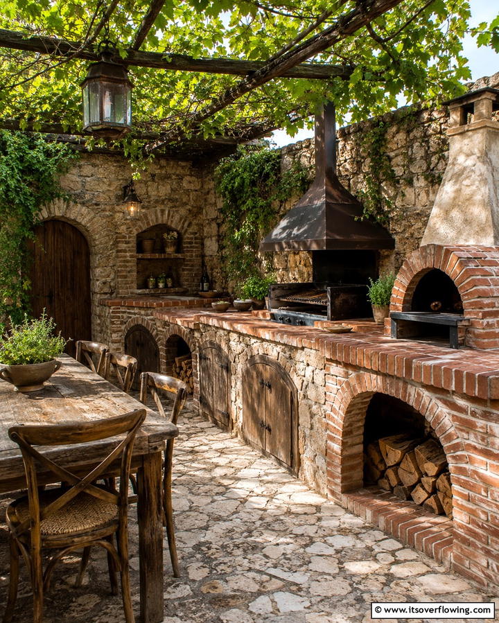 Brick Countertops for Rustic Charm - 25 Outdoor Countertop Ideas for Functional Spaces