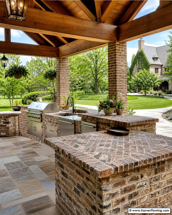 Brick CountertopsOne - 25 Types of Outdoor Kitchen Countertops for Durability