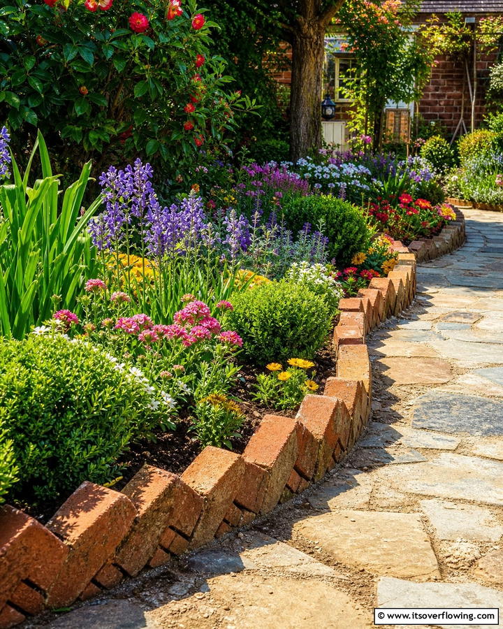 Brick Garden Edging - 20 Recycled Garden Edging Ideas for an Eco-Friendly Yard