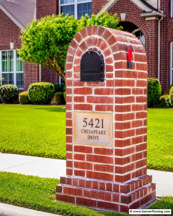 Brick Mailbox Post - 25 Unique Mailbox Post Ideas to Boost Curb Appeal