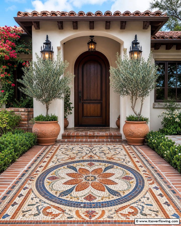 Brick Mosaic Patterns - 25 Brick Porch Ideas for a Charming Entrance