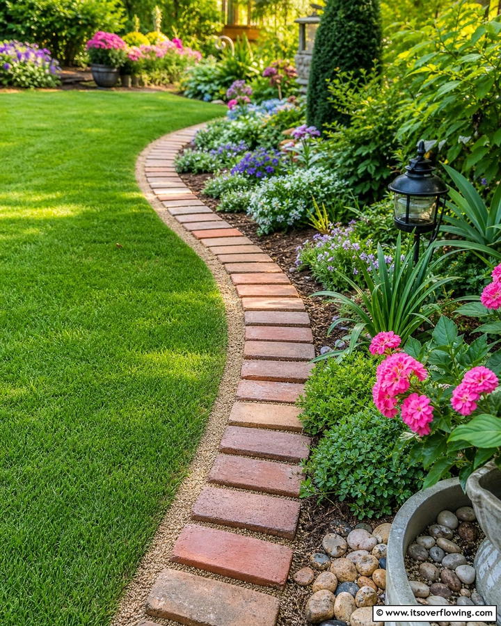 Brick On Sand Edging - 20 Brick Edging Ideas- Define Your Garden Spaces