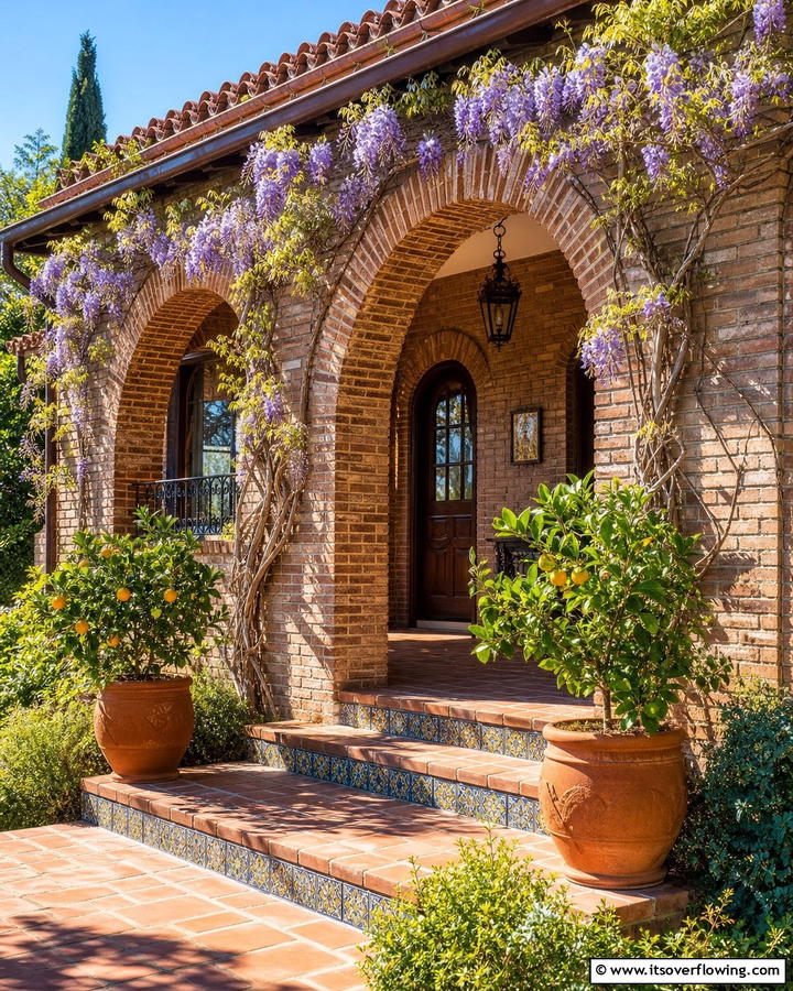 Brick Porch with Arched Entryways - 25 Brick Porch Ideas for a Charming Entrance