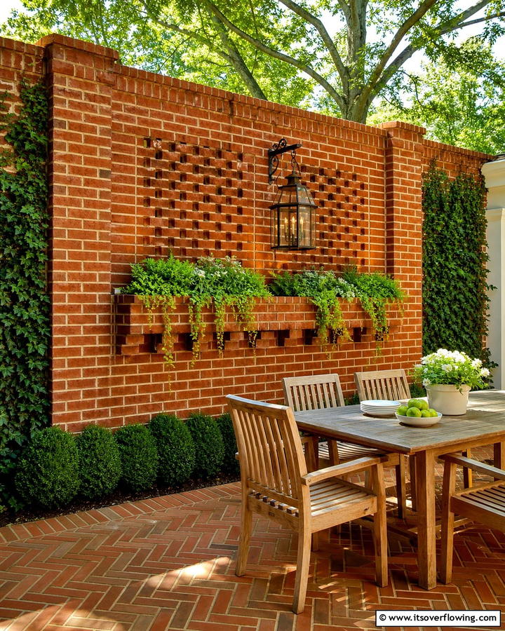 Brick Privacy Wall - 20 Deck With Privacy Wall Ideas for Cozy Spaces