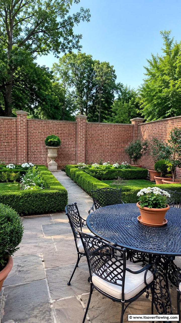 Brick Veneer Privacy Barrier - 30 Cheap Privacy Fence Ideas- Affordable Outdoor Seclusion