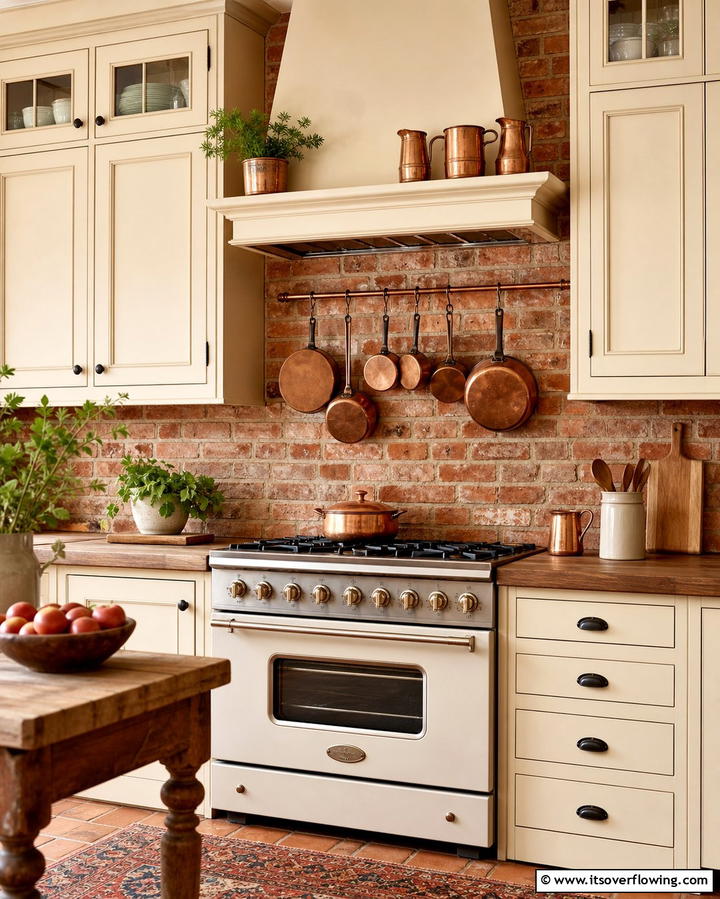 Brick Veneer for a Cozy Cottage Feel - 25 Rustic Backsplash Ideas for a Farmhouse Kitchen