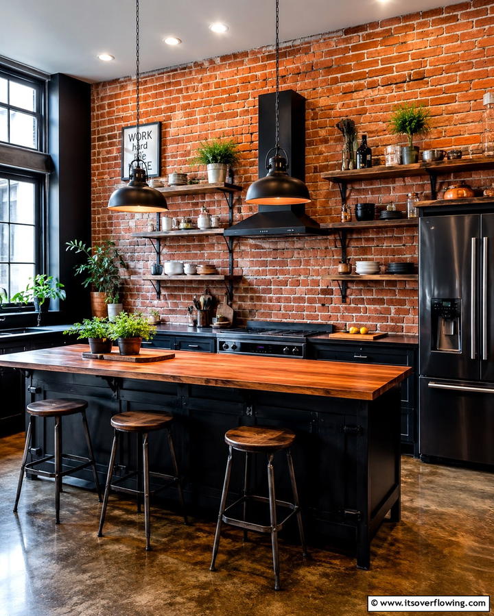 Brick Veneer - 25 Modern Kitchen Backsplash Ideas for a Fresh Update