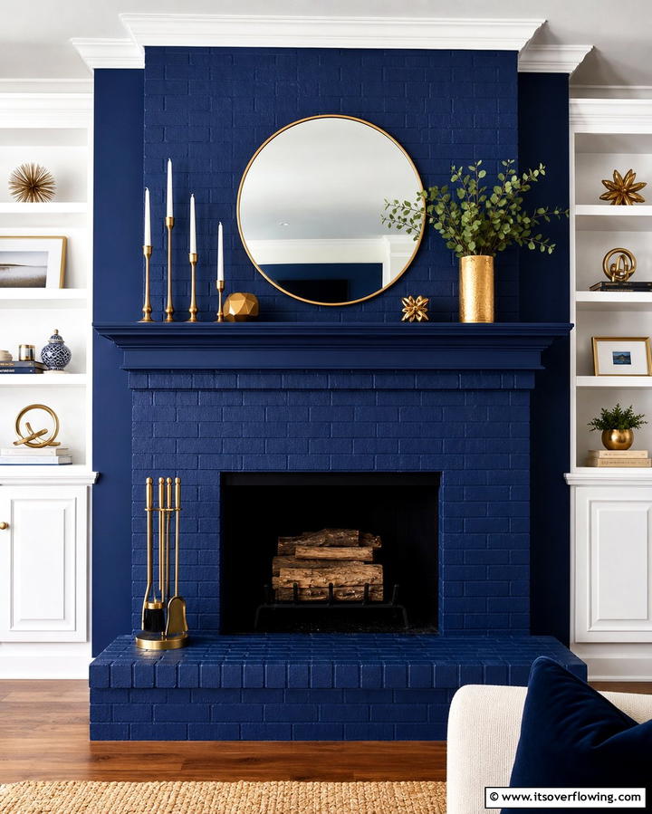 Brick and Stone Combination - 25 Rustic Brick Fireplace Ideas to Warm Up Your Home
