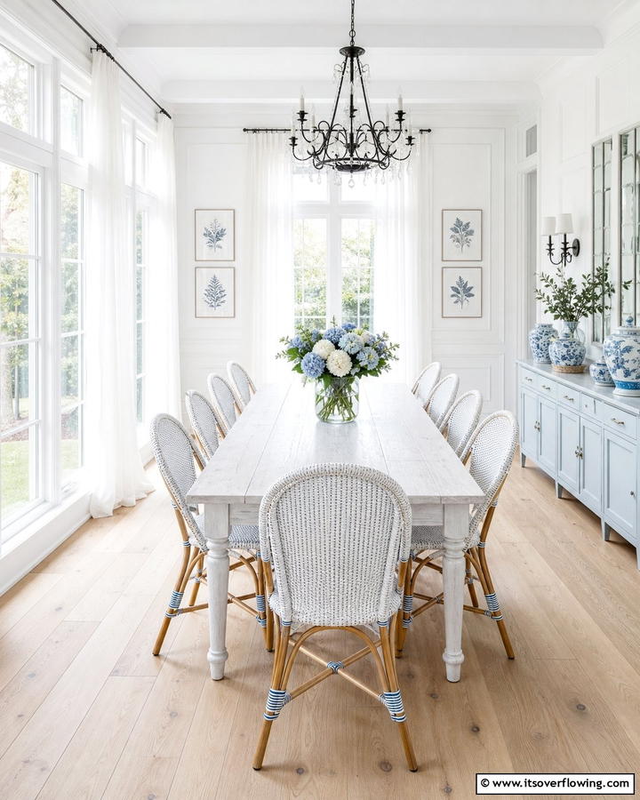 Bright Airy Spaces - 21 French Country Dining Room Ideas for Elegance