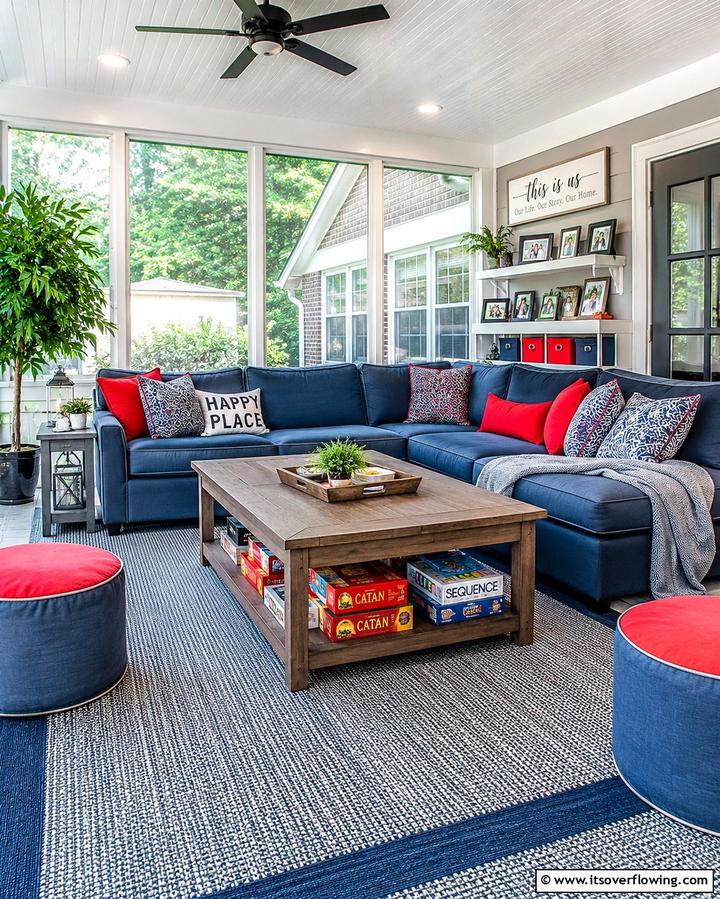 Bright Floral Haven - 30 Enclosed Porch Ideas for Year-Round Outdoor Living Comfort