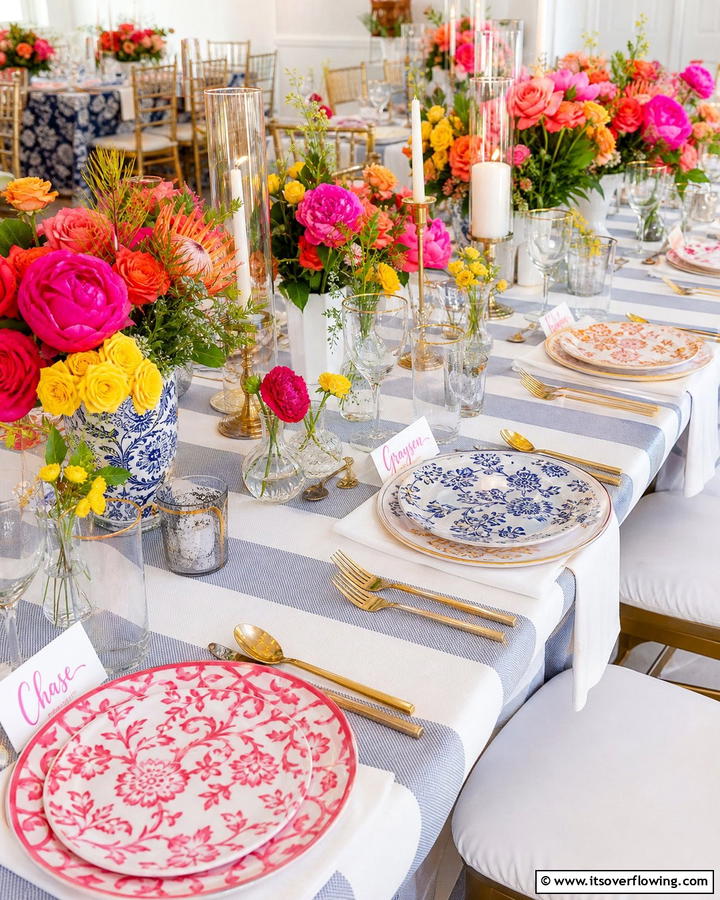 Bright Table Settings - 21 Spring Wedding Theme Ideas for Fresh Celebrations