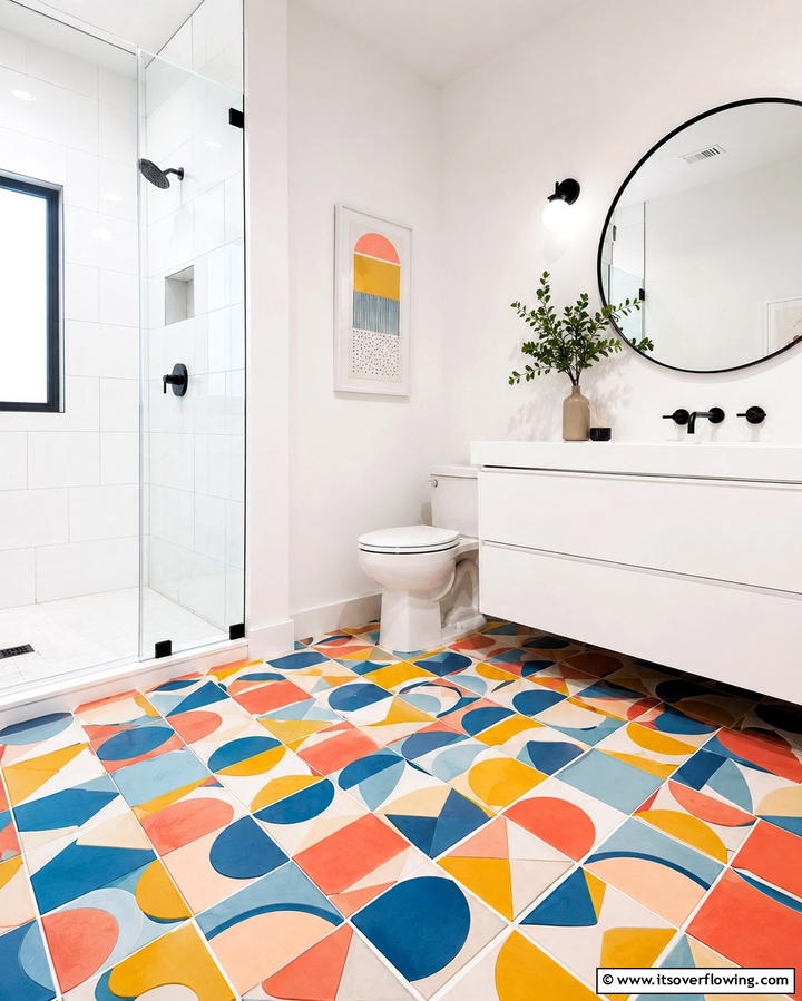 Bright Towels and Accessories - 30 Bold Colorful Bathroom Designs to Energize Your Morning Routine