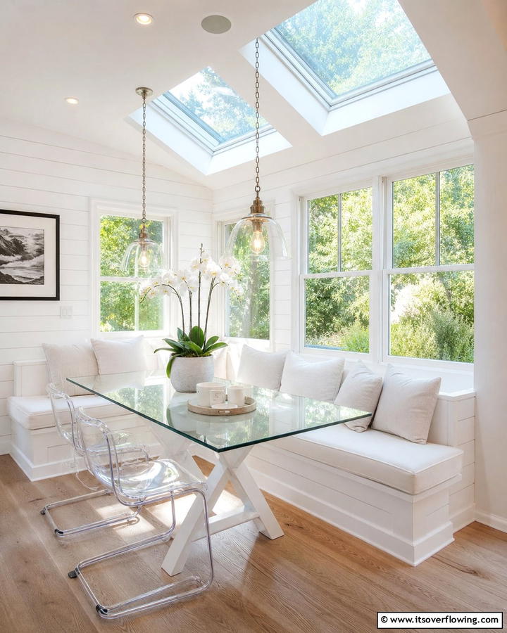 Bright and Airy Breakfast Nook - 21 Cozy Breakfast Nook Ideas for Charming Kitchen Corners