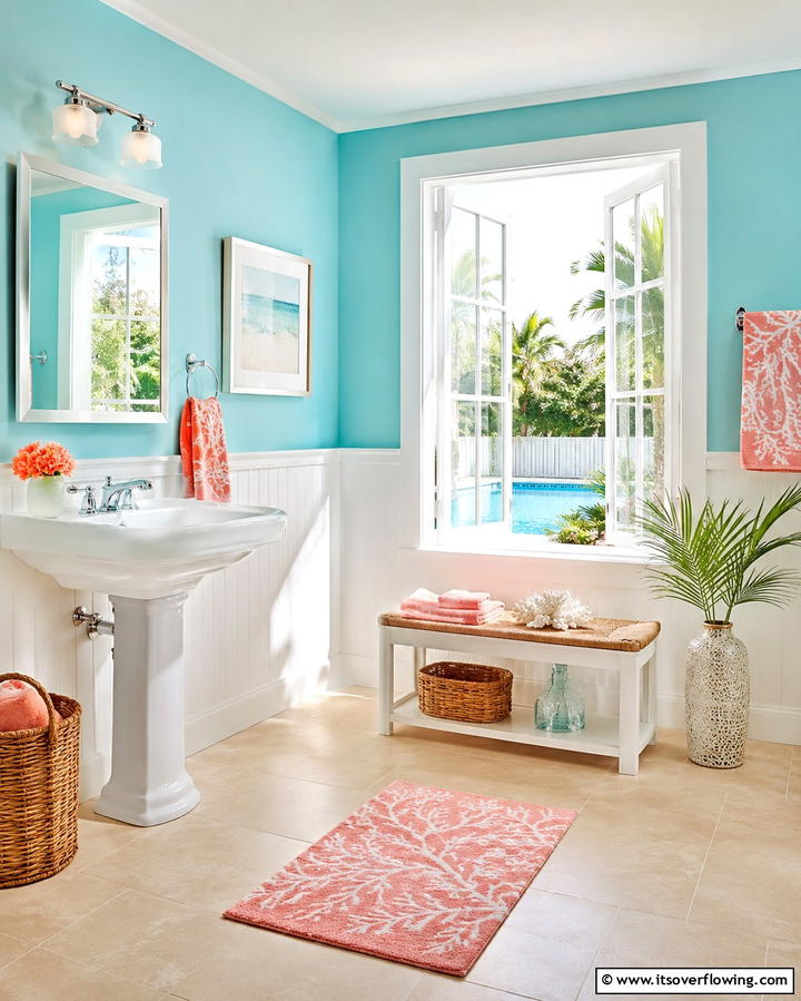 Bright and Airy Colors - 25 Pool Bathroom Ideas for a Refreshing Swim Experience