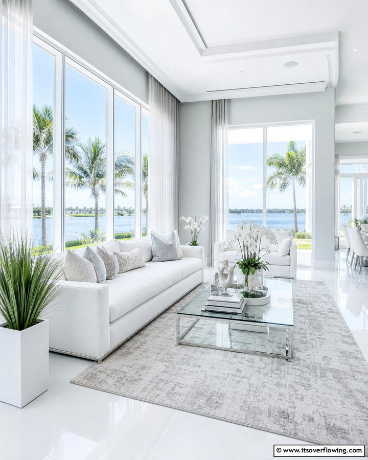 Bright and Airy Gray Living Area - 21 Gray Living Room Ideas to Elevate Neutral Decor