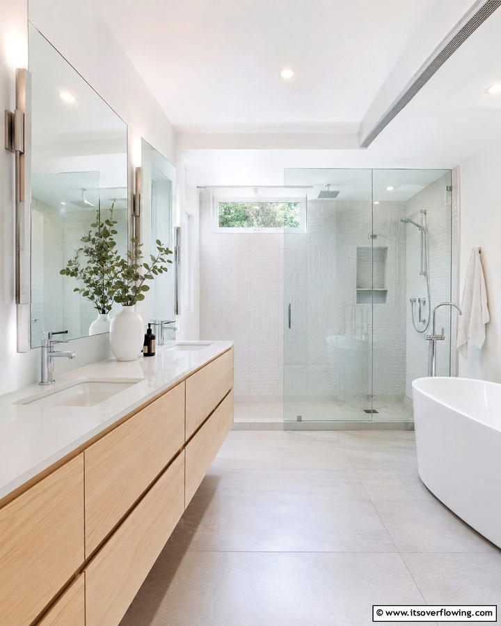 Bright and Airy Layout - 30 Basement Bathroom Ideas for Small and Functional Spaces