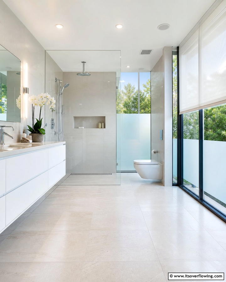 Bright and Airy Wet Room - 30 Modern Wet Room Ideas for Sleek Bathroom Functionality