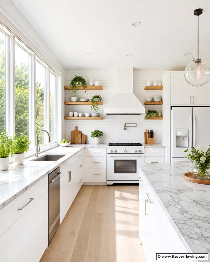 Bright and Airy White Kitchen - 21 Kitchen Ideas with White Appliances for a Clean Look