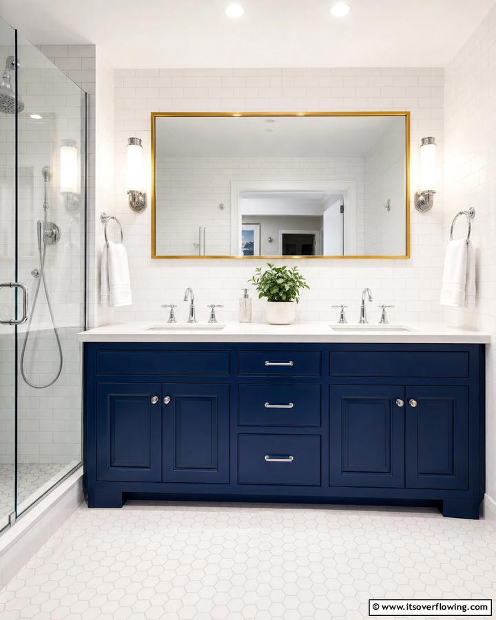 Bright and Bold Colors - 20 Wood Bathroom Vanity Ideas for a Warm Look