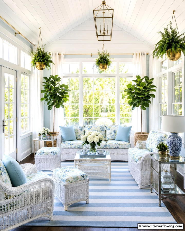 Bright and Breezy Sunroom - 30 Preppy Room Ideas for a Classic and Polished Home Look