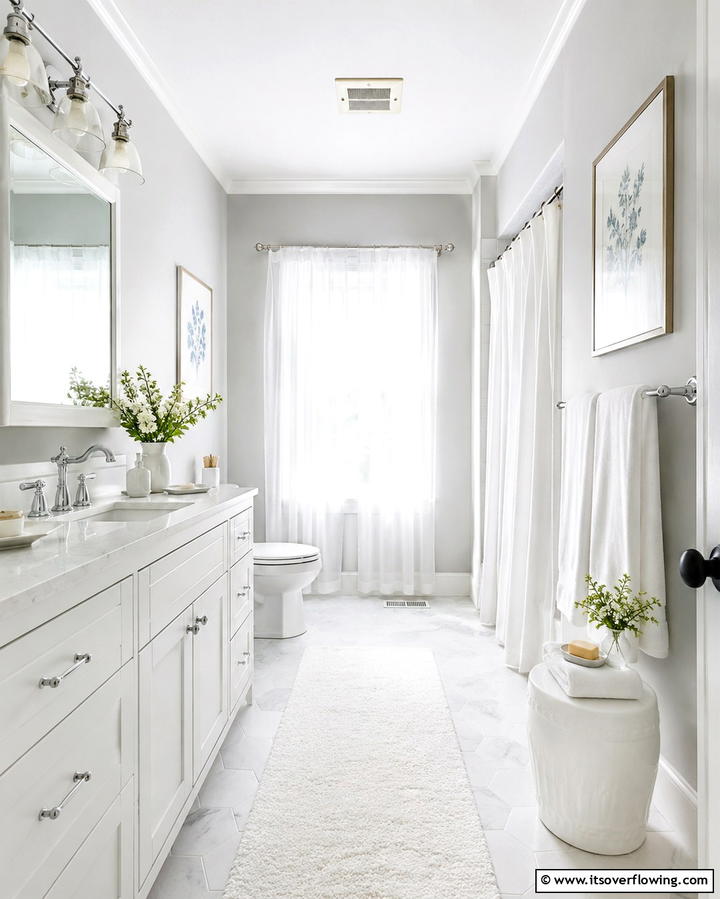 Brighten the Space with White Accents - 25 Bathroom Staging Ideas to Sell Your Home Faster
