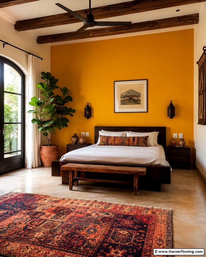 Brightly Painted Walls - 25 Mexican Bedroom Ideas for a Cultural Retreat