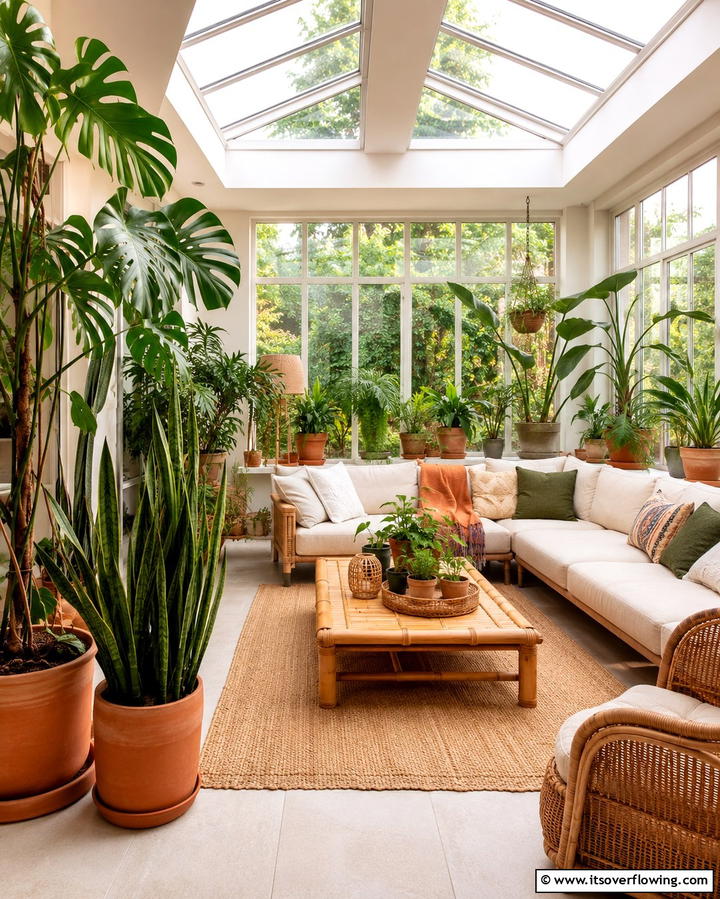 Bring Nature Indoors with Green Potted Plants - 25 Green Living Room Ideas for a Fresh and Calming Space