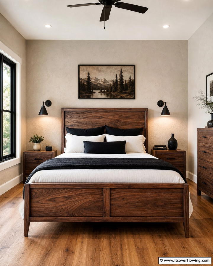 Brown Wooden Bed Frames - 20 Black and Brown Bedroom Ideas for a Cozy Retreat