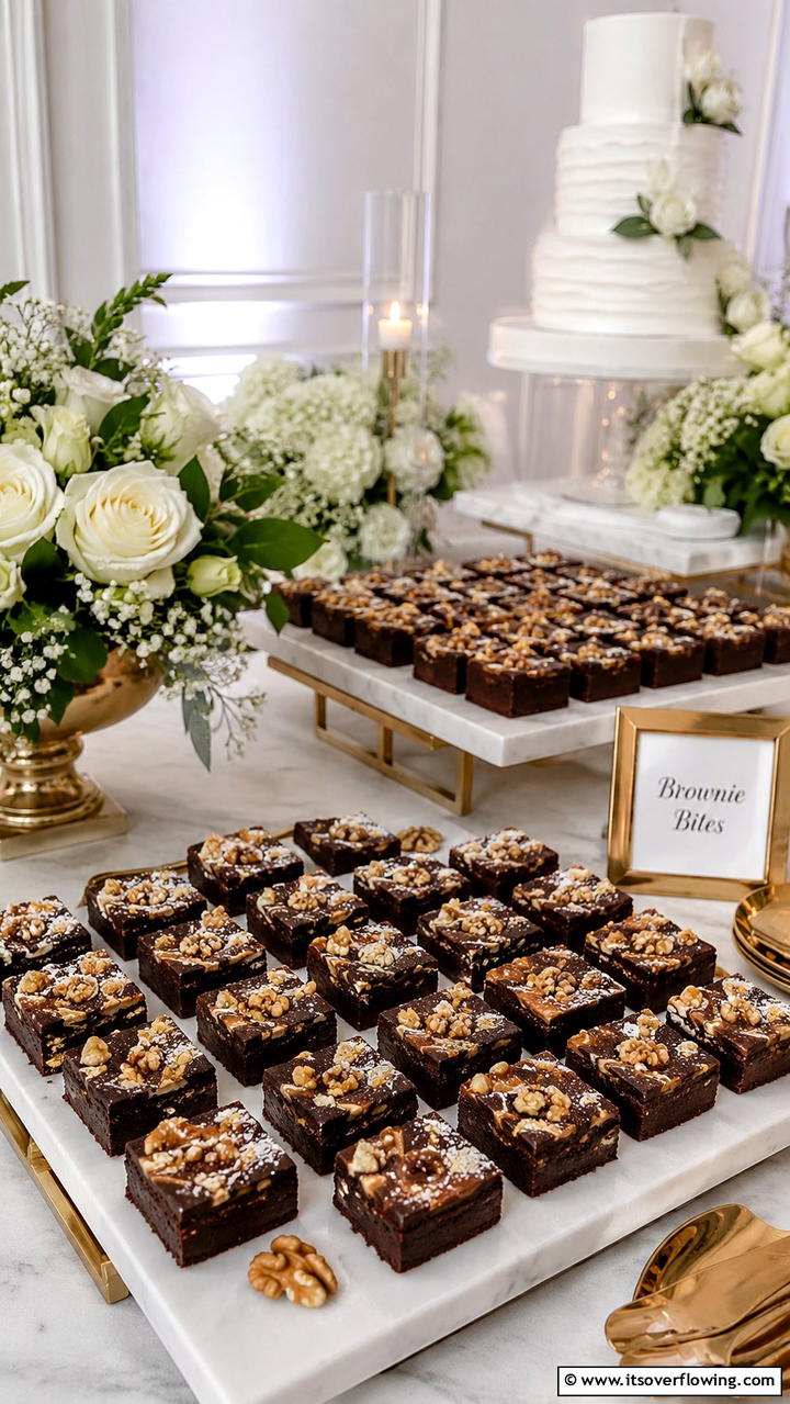 Brownie Bites Platter - 21 Delicious Wedding Dessert Ideas for a Sweet Celebration