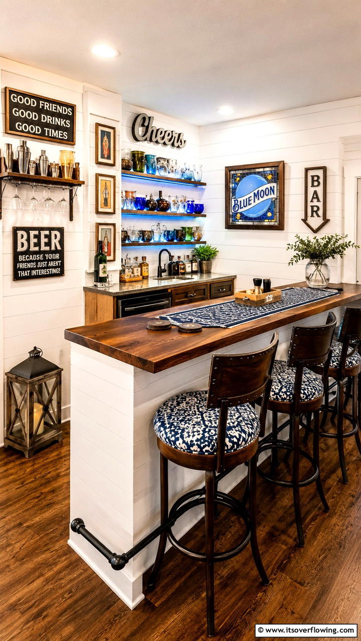 Budget Bar Decor - 30 Budget-Friendly Home Bar Ideas for Entertaining