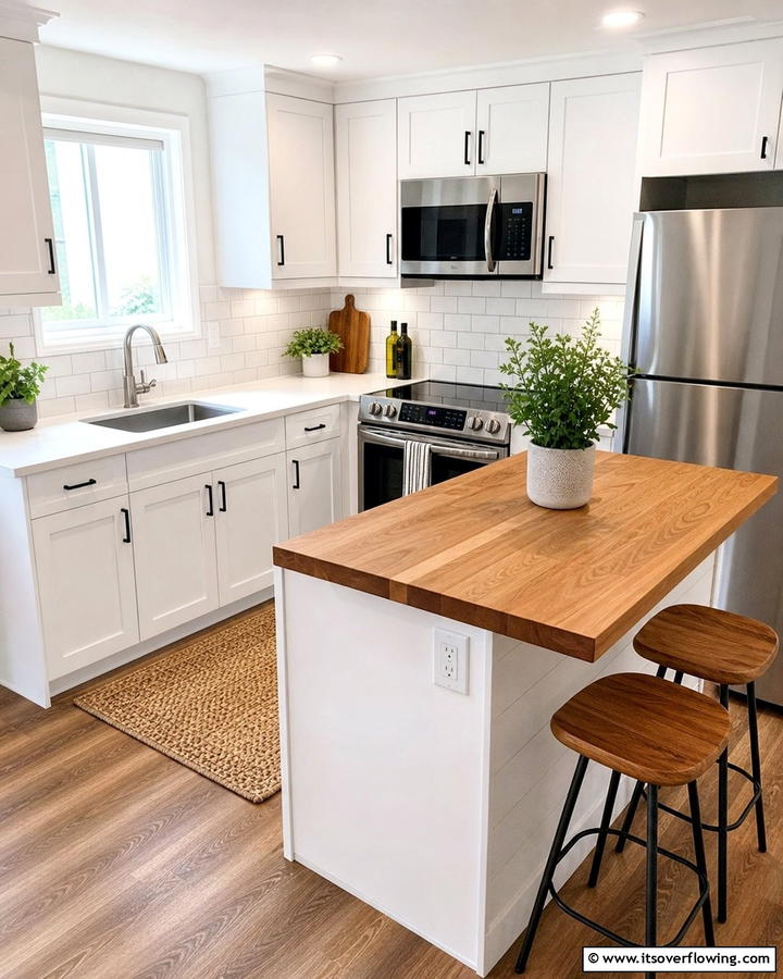 Budget Countertop Makeover - 21 Small Kitchen Ideas on a Budget for Maximized Space