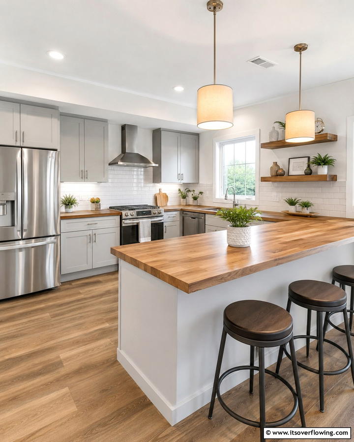 Budget Friendly Charm with Laminate Wood Countertops - 20 Wood Countertop Ideas for a Natural and Stylish Kitchen