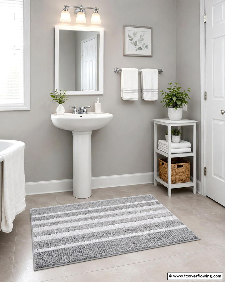 Budget Friendly Durable Rug - 30 Bathroom Rug Ideas for Softness and Style Underfoot