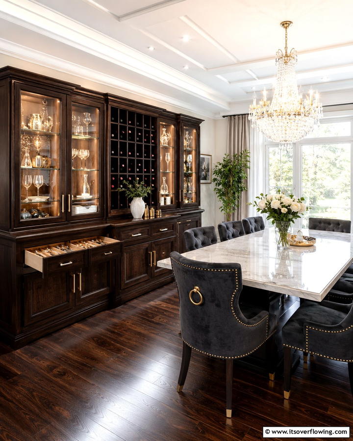 Buffet with Wine Storage - 30 Dining Room Storage Ideas for Clutter-Free Entertaining