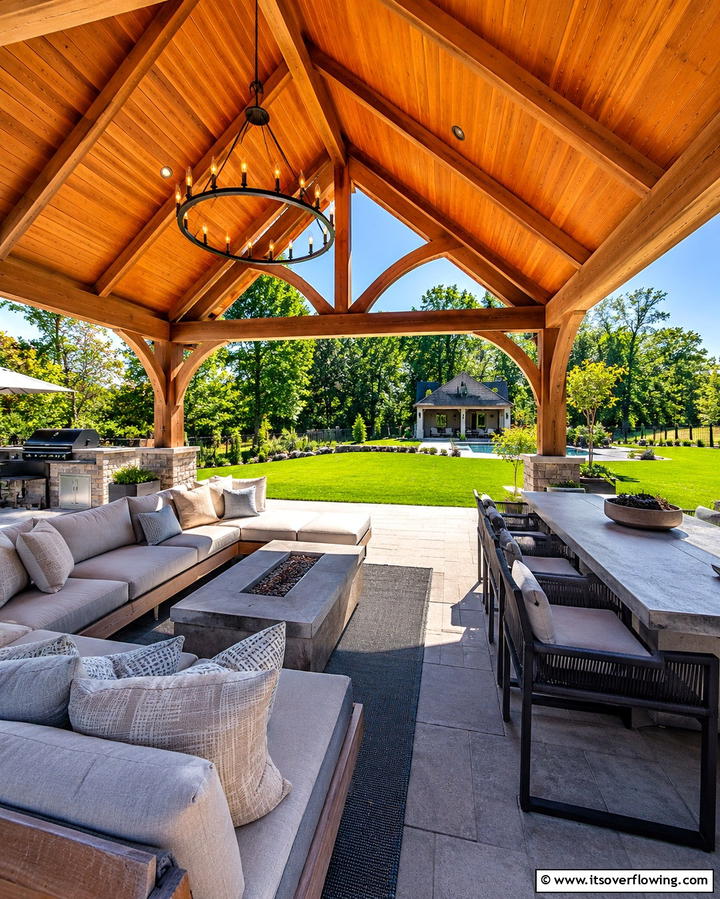 Build a Backyard Pavilion - 25 Large Backyard Landscaping Ideas for a Stunning Outdoor Oasis