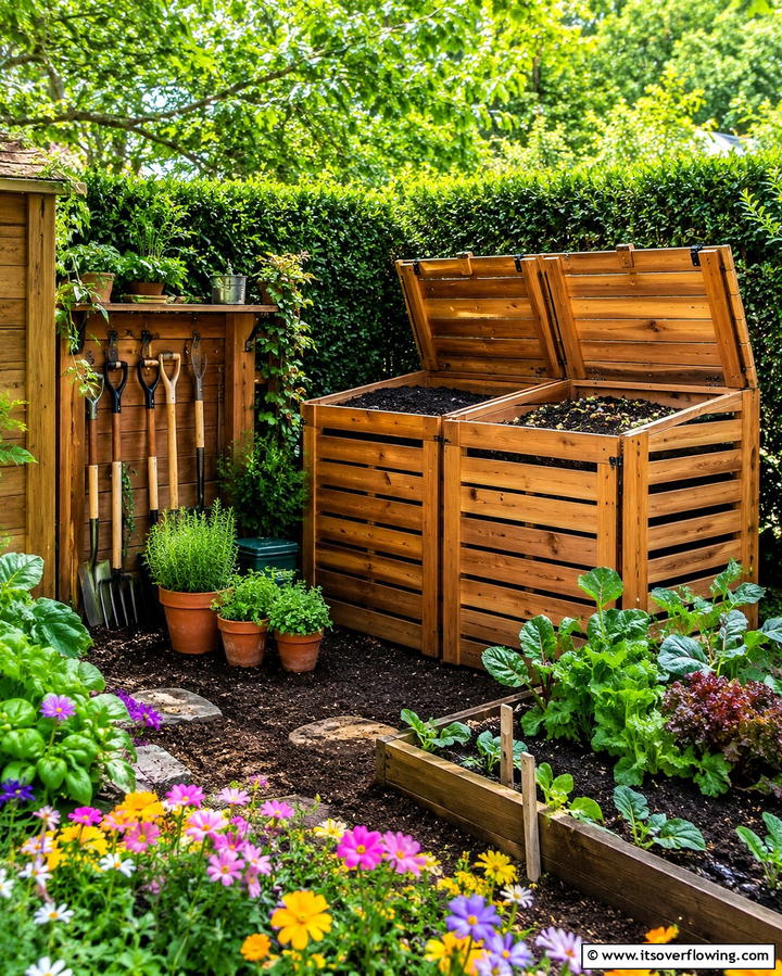 Build a Compost Station - 20 Spring Garden Ideas to Refresh Your Outdoor Space
