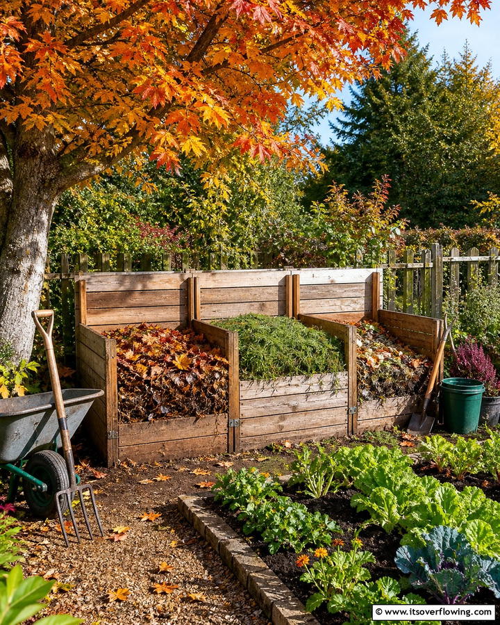 Build a Leaf Composting Station - 25 Fall Garden Ideas to Beautify Your Outdoor Space