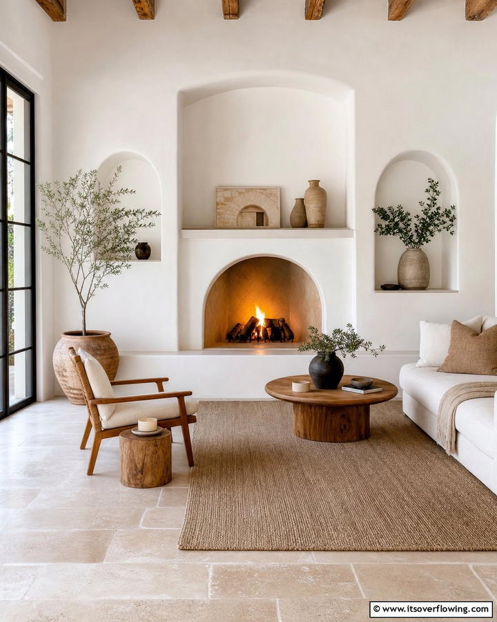 Built In Alcove Fireplaces - 20 Mediterranean Fireplace Ideas for a Warm Ambiance