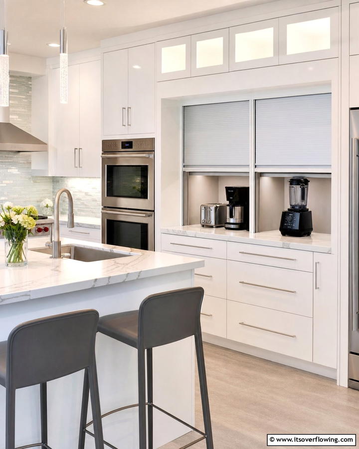 Built In Appliance Garage - 21 Small Kitchen Storage Hacks for Efficient Spaces