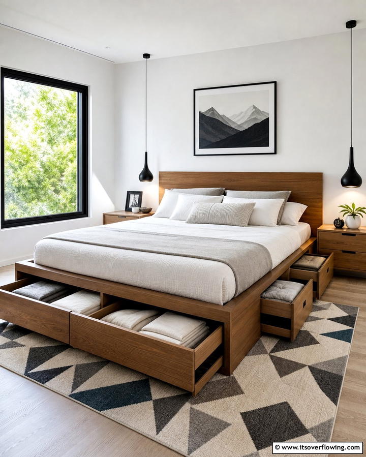 Built In Bed Frame Storage - 25 Creative Bedding Storage Ideas for Small Spaces