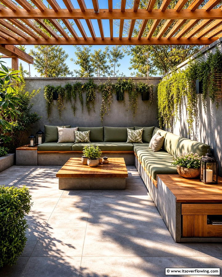 Built In Bench Designs - 21 Small Patio Design Ideas to Create an Outdoor Oasis